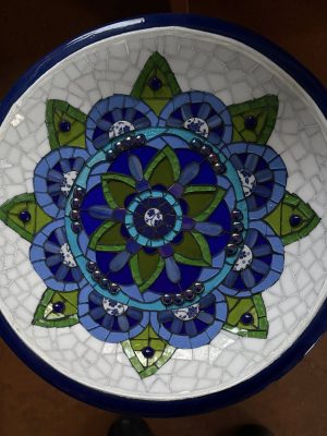 Blue Flower Plate