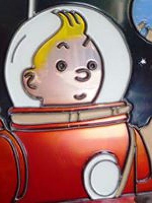 Tintin (Kuifje) Stained glass mirror